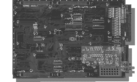 Main Motherboard PCB solder side.