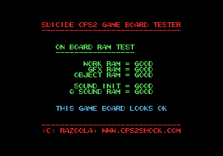Suicide CPS2 Game Board Tester